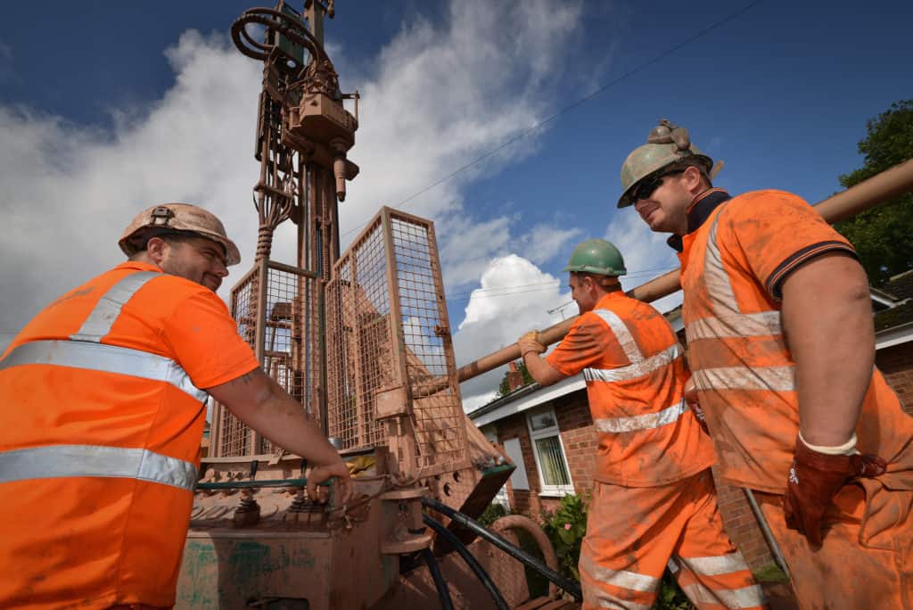 Drilling equipment and workers
