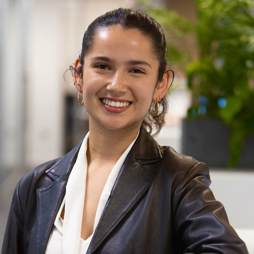 Woman smiling at camera