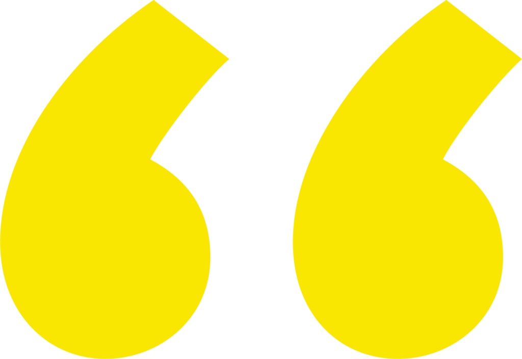 An open speech mark symbol.