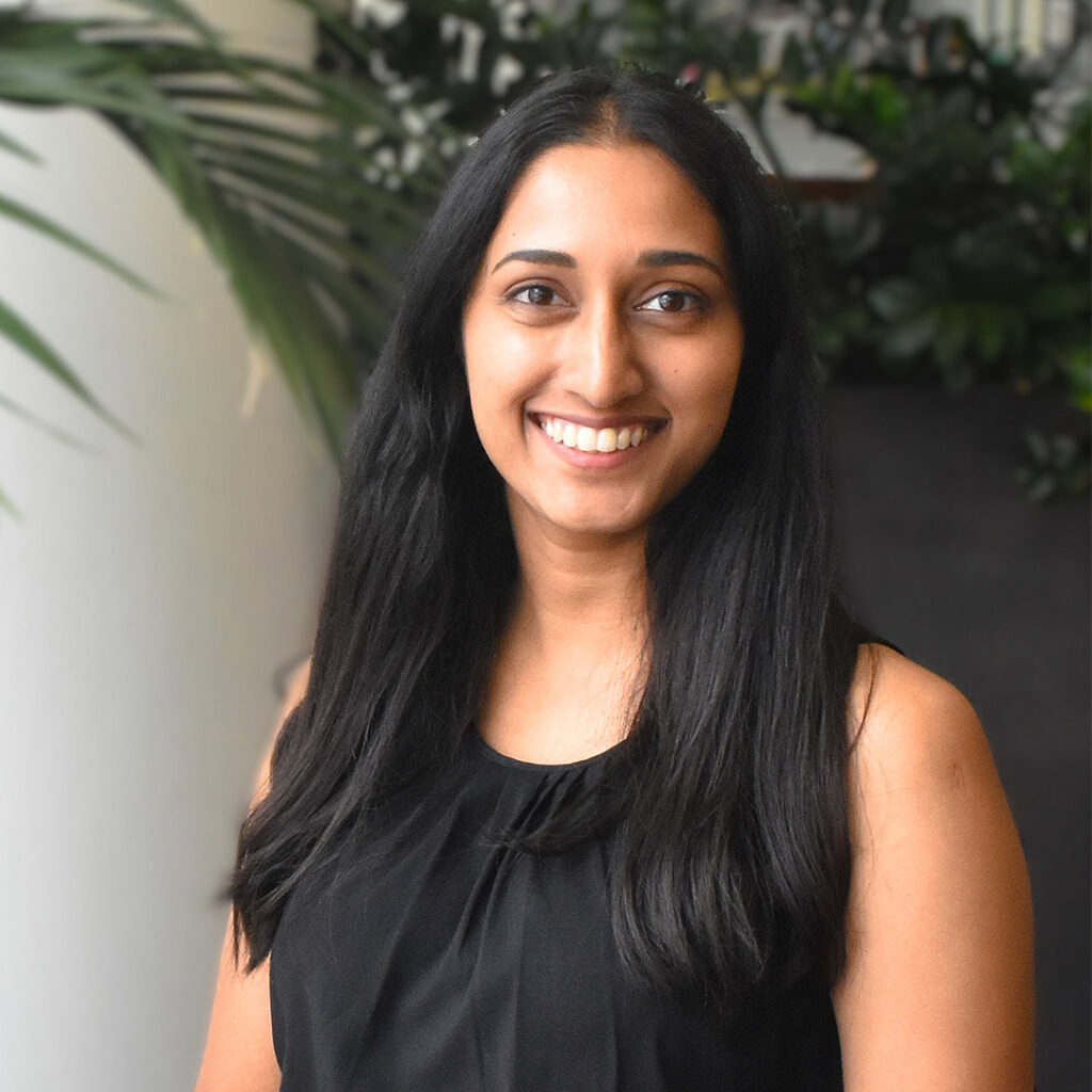 Woman smiling at camera