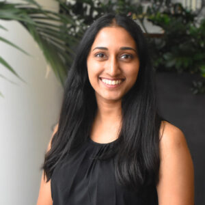 Woman smiling at camera