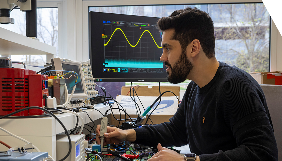 A member of staff at Tepeo is working on new technology that will go into their zero emissions boiler.